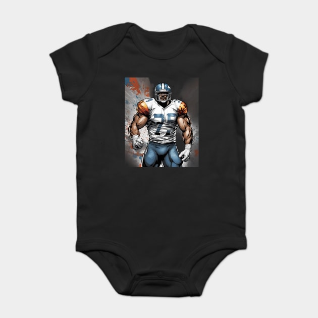 American Football Defensive End Baby Bodysuit by animegirlnft